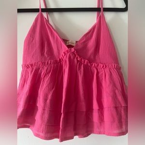 Altard State Julianne Tiered Top size S in shocking-pink